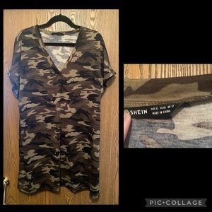 NWOT SHEIN T-Shirt Dress Sz XL